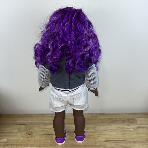 AMERICAN GIRL TRULY ME STREET CHIC # 91 18" DOLL + BOOK + CASE BACKPACK NO X - Picture 5 of 12